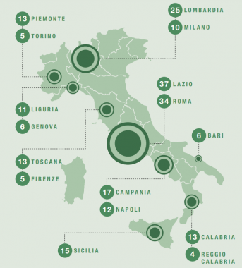 Gli eventi estremi con danni alle infrastrutture mappa